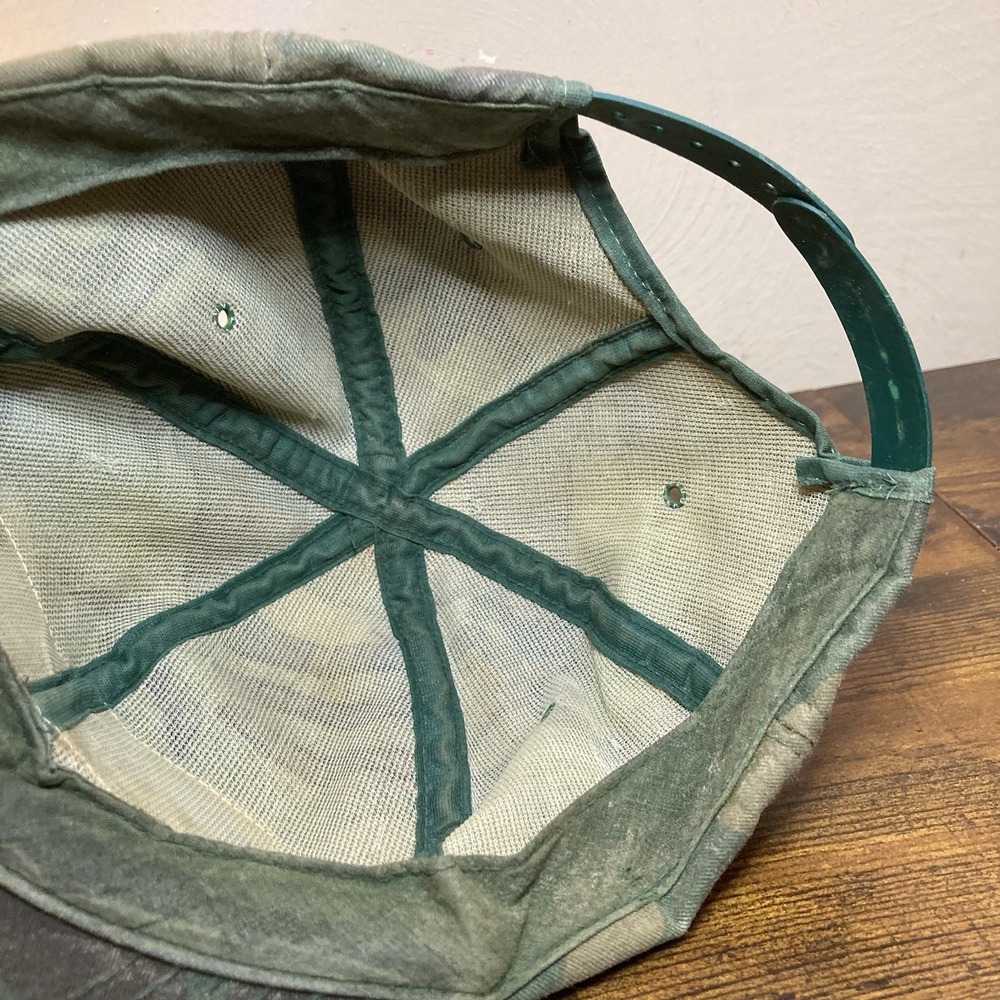 Vtg Levi Garrett Camo Patch Snapback Hat Thrashed Distressed - Picture 11 of 11